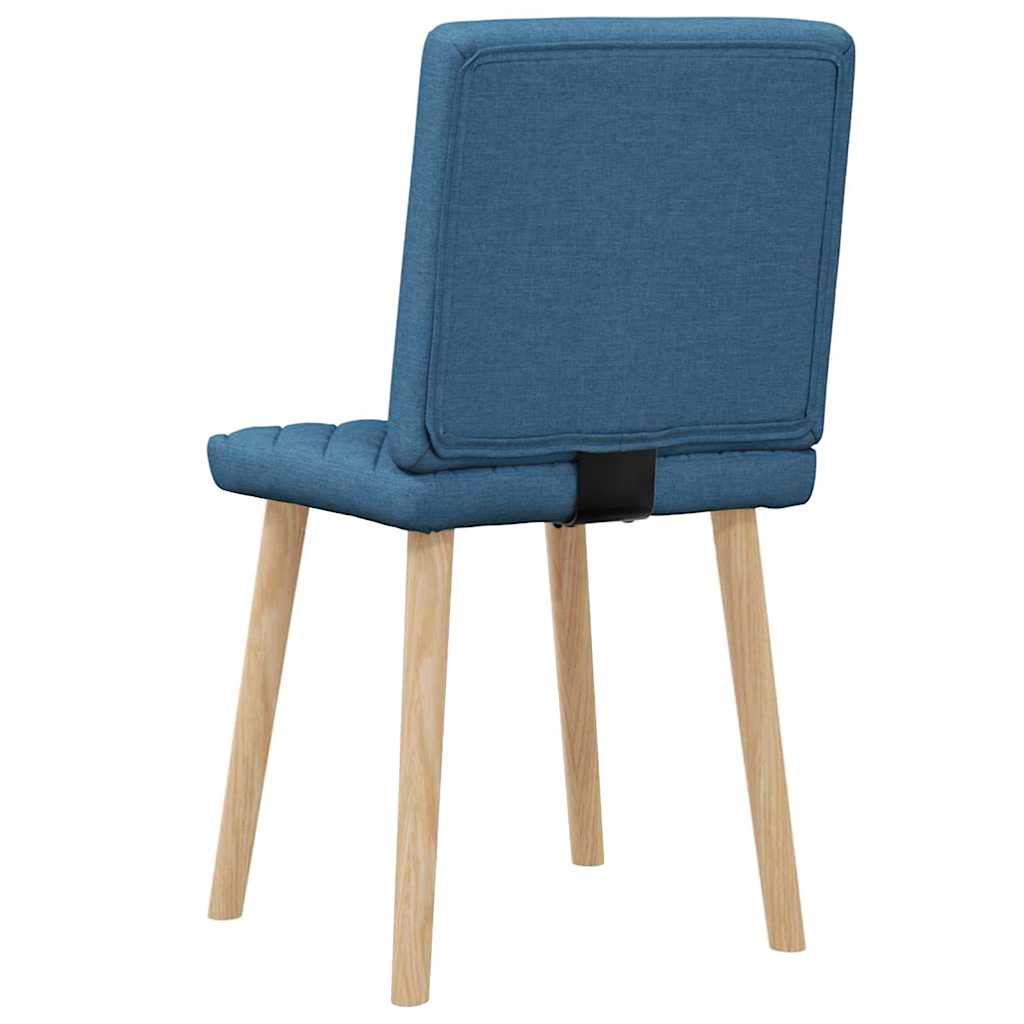Chaises à manger lot de 2 bleu tissu