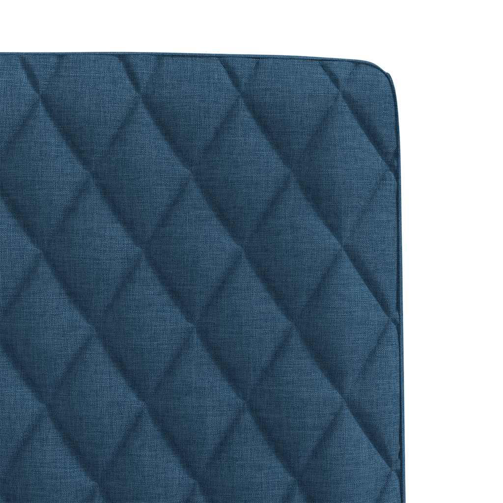 Chaises à manger lot de 2 bleu tissu