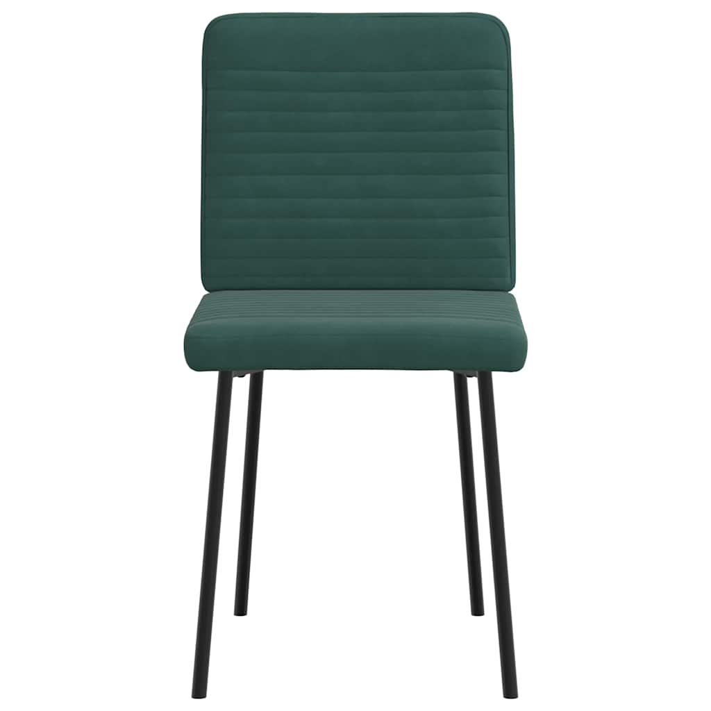 Chaises à manger lot de 2 Vert foncé Velours - XIOS