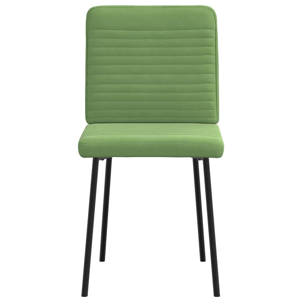Chaises à manger lot de 2 Vert clair Velours - XIOS