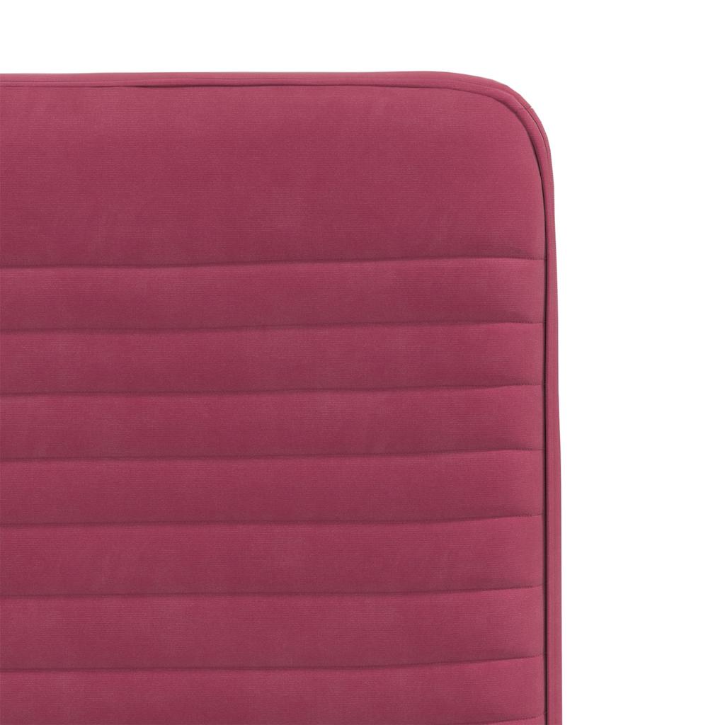 Chaises à manger lot de 2 Rouge bordeaux Velours - XIOS