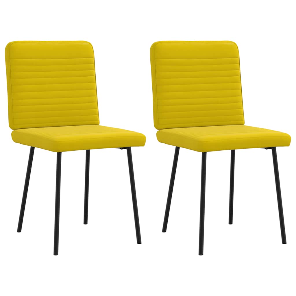 Chaises à manger lot de 2 Jaune Velours - XIOS