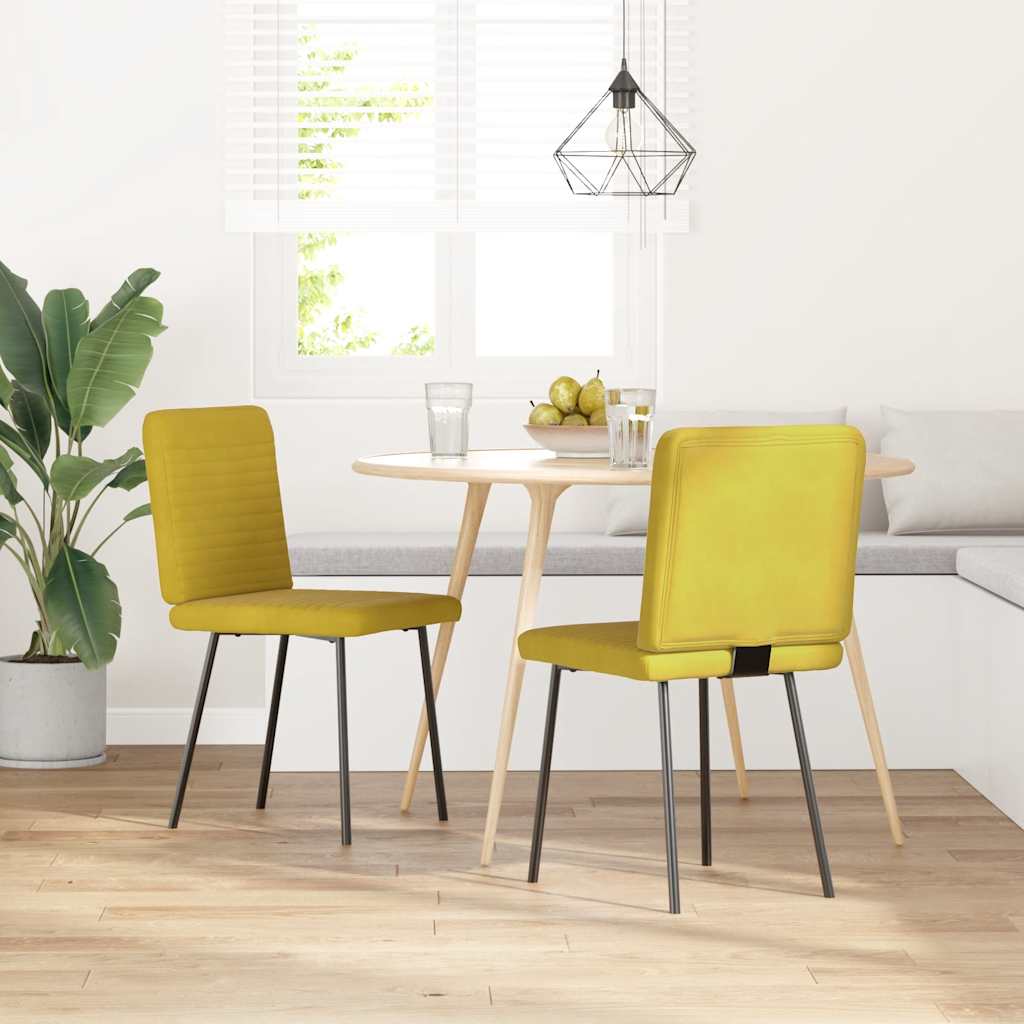 Chaises à manger lot de 2 Jaune Velours - XIOS