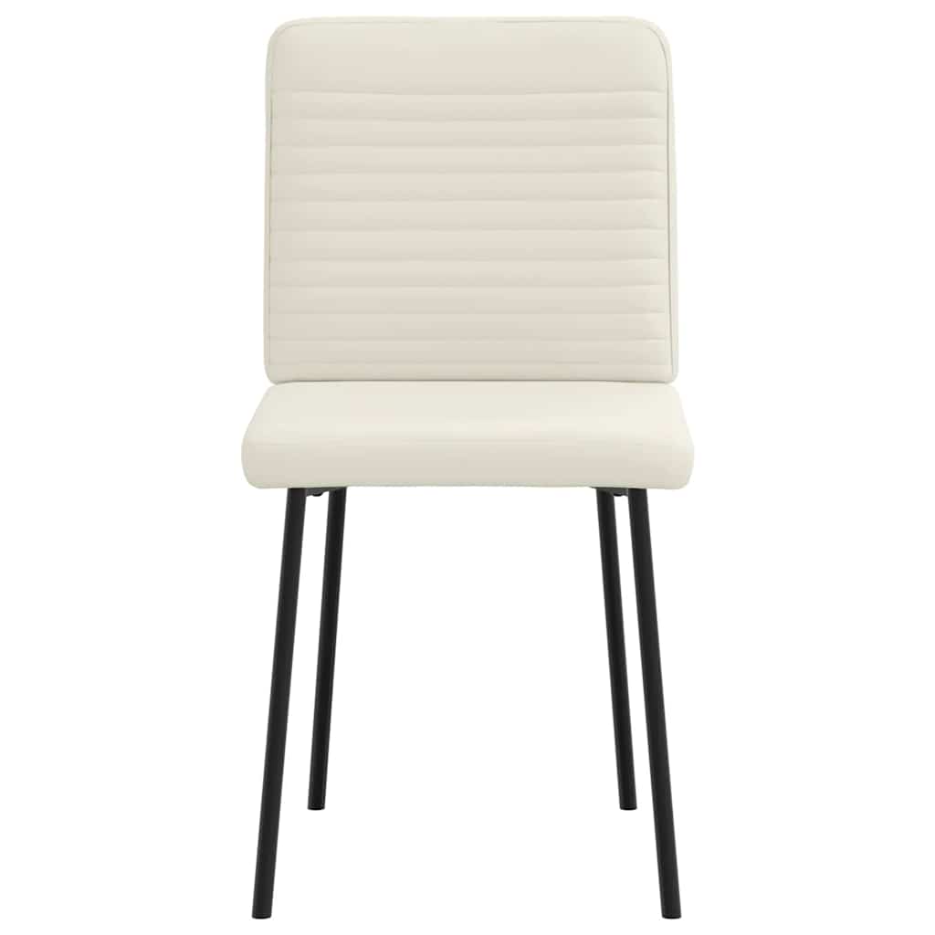 Chaises à manger lot de 2 Crème Velours - XIOS