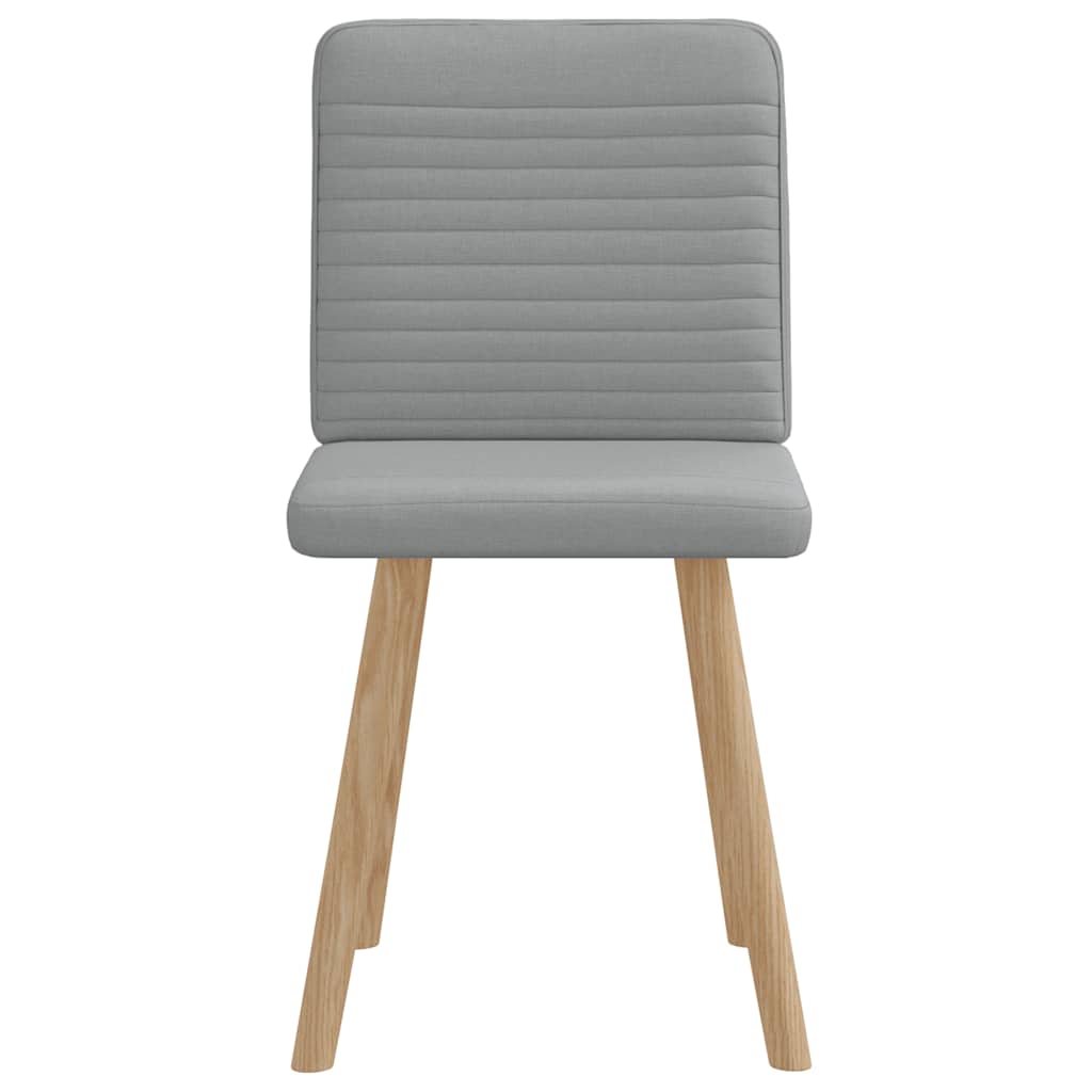Chaises à manger lot de 2 gris clair tissu - XIOS
