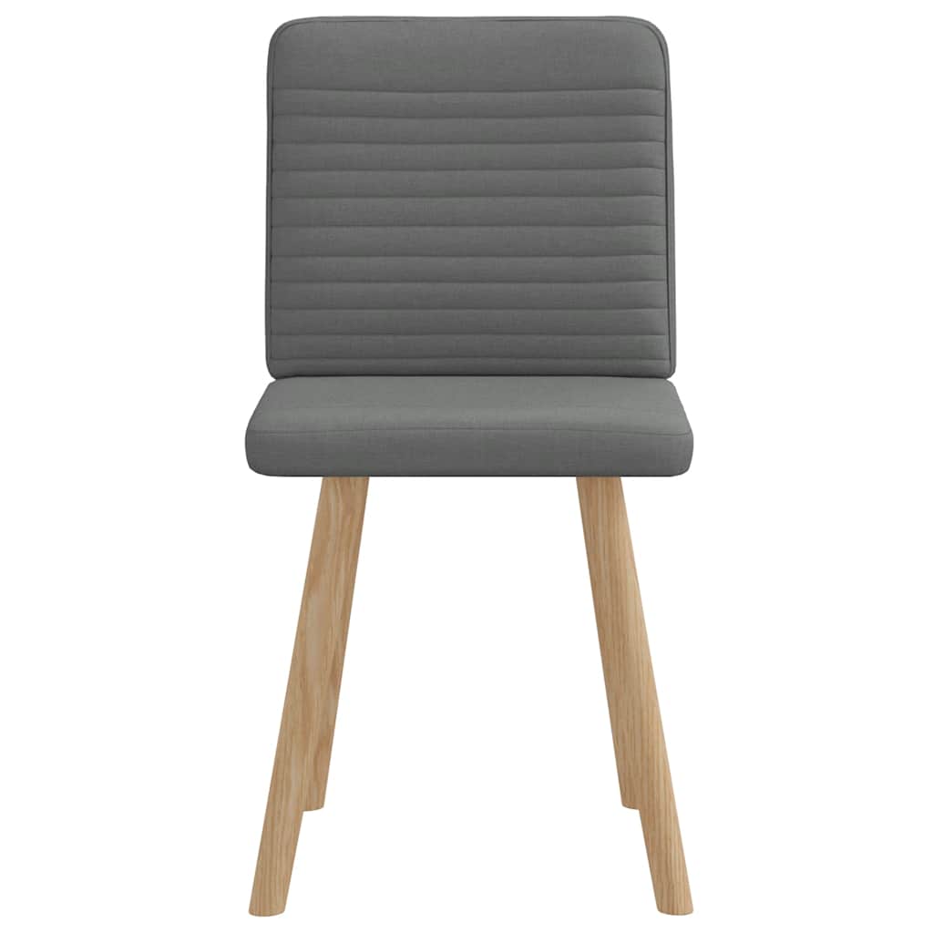 Chaises à manger lot de 2 gris foncé tissu - XIOS