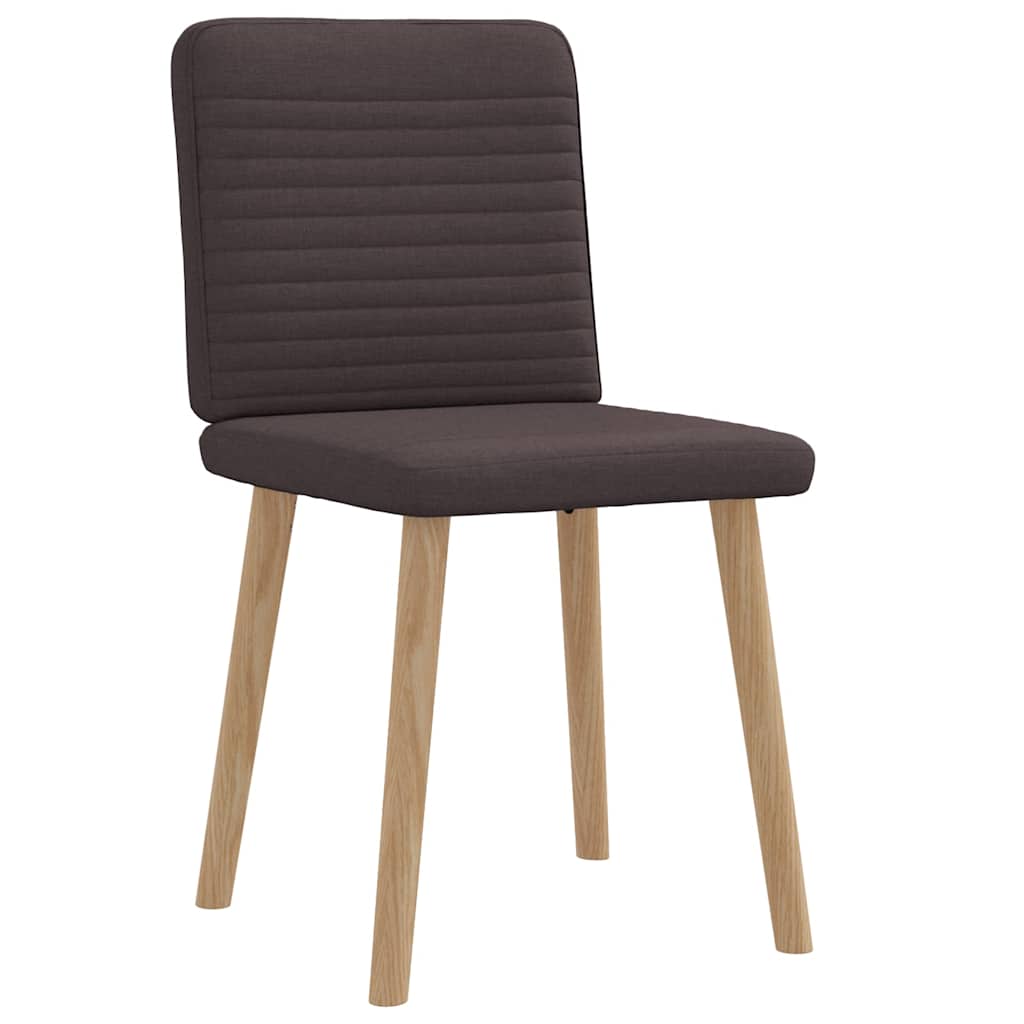 Chaises à manger lot de 2 marron foncé tissu - XIOS