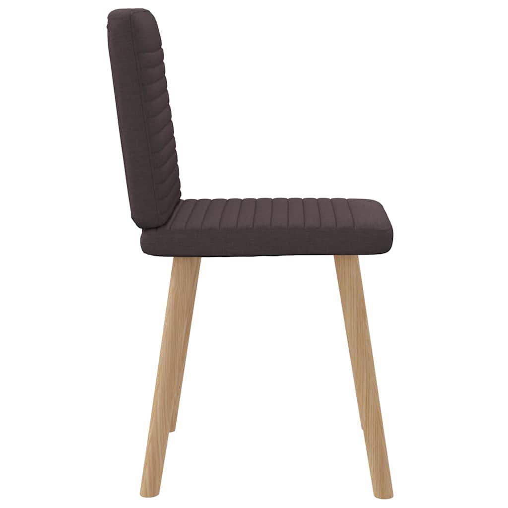Chaises à manger lot de 2 marron foncé tissu - XIOS