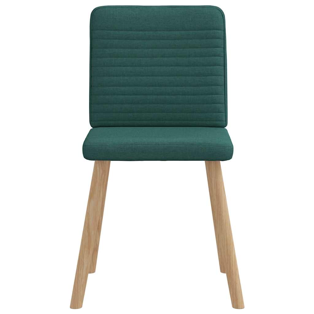Chaises à manger lot de 2 vert foncé tissu - XIOS