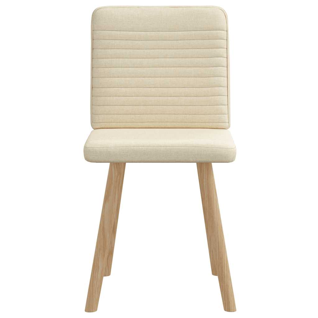 Chaises à manger lot de 2 crème tissu - XIOS