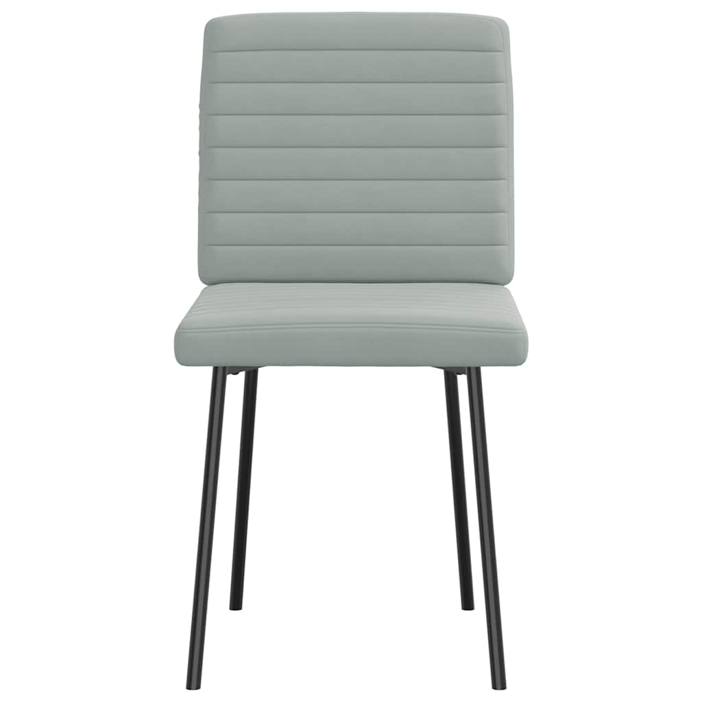 Chaises à manger lot de 2 Gris clair Velours - XIOS