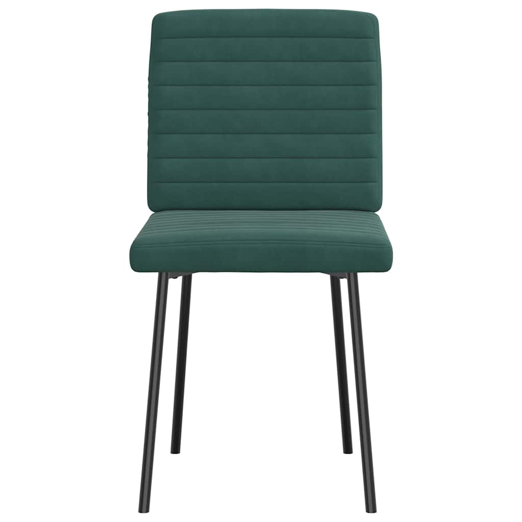 Chaises à manger lot de 2 Vert foncé Velours - XIOS