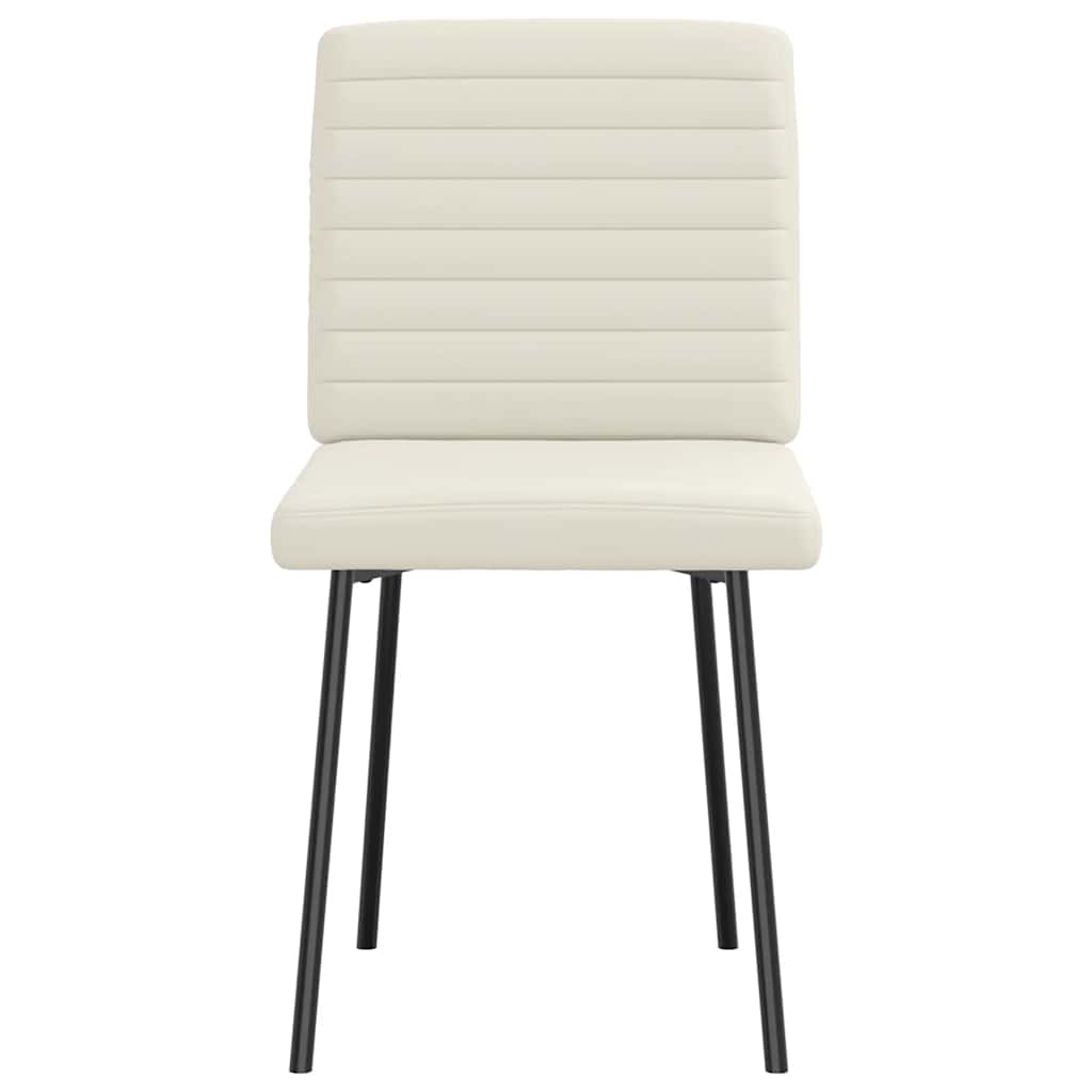 Chaises à manger lot de 2 Crème Velours - XIOS