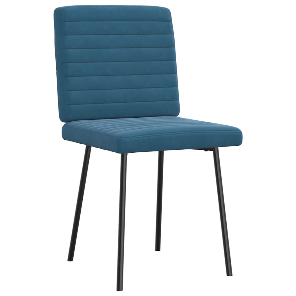 Chaises à manger lot de 2 Bleu Velours - XIOS