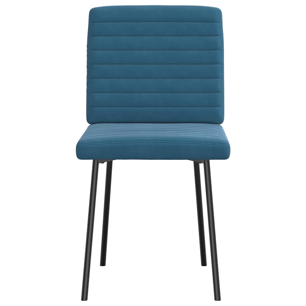 Chaises à manger lot de 2 Bleu Velours - XIOS