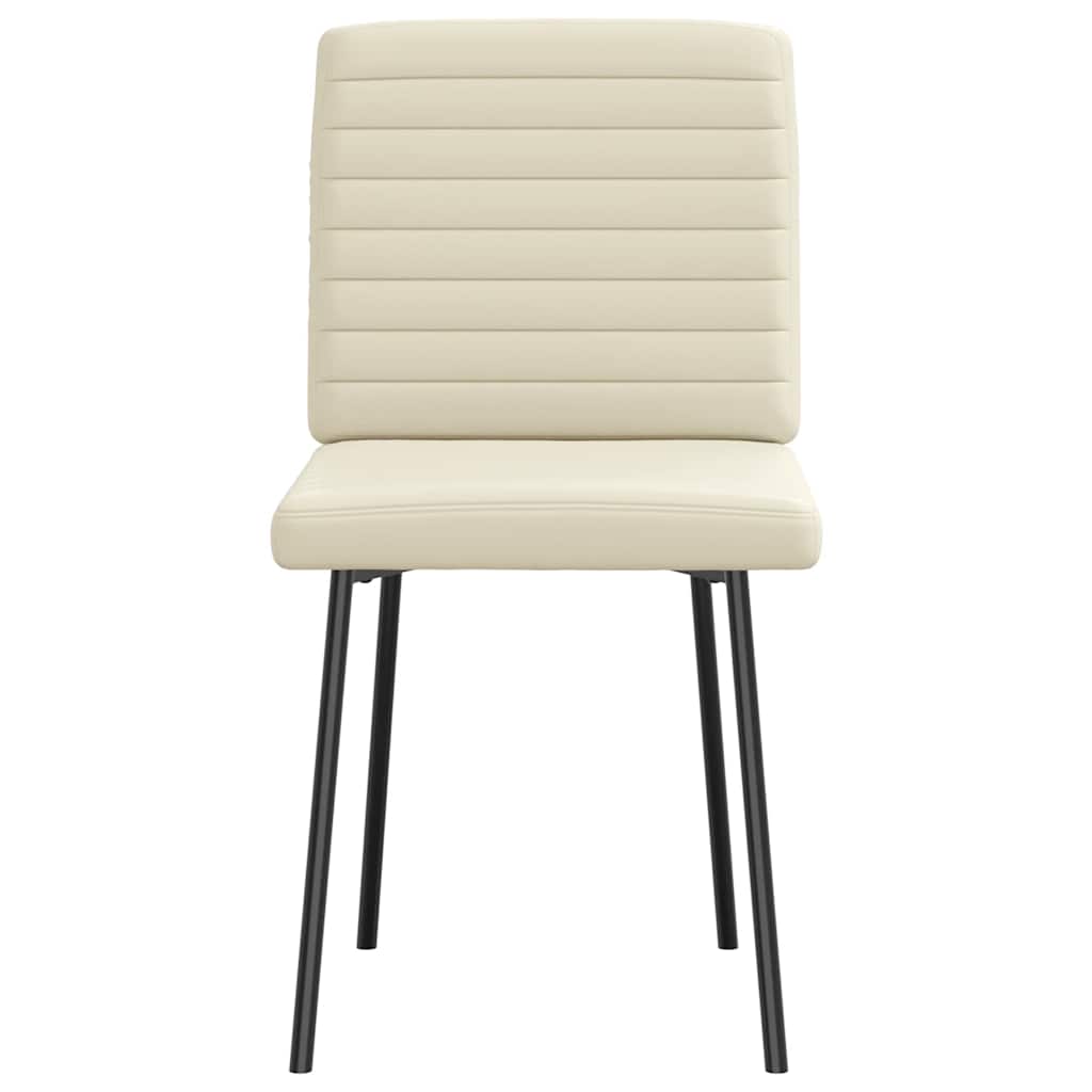 Chaises à manger lot de 2 crème similicuir - XIOS