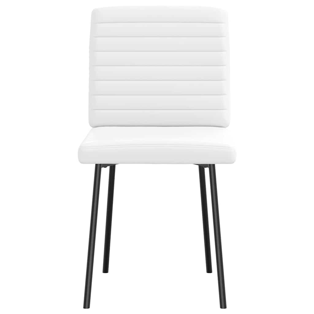 Chaises à manger lot de 2 blanc similicuir - XIOS
