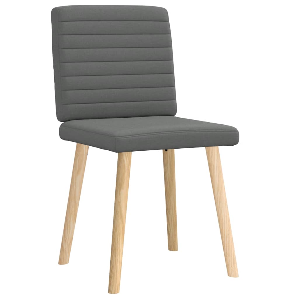 Chaises à manger lot de 2 gris foncé tissu - XIOS