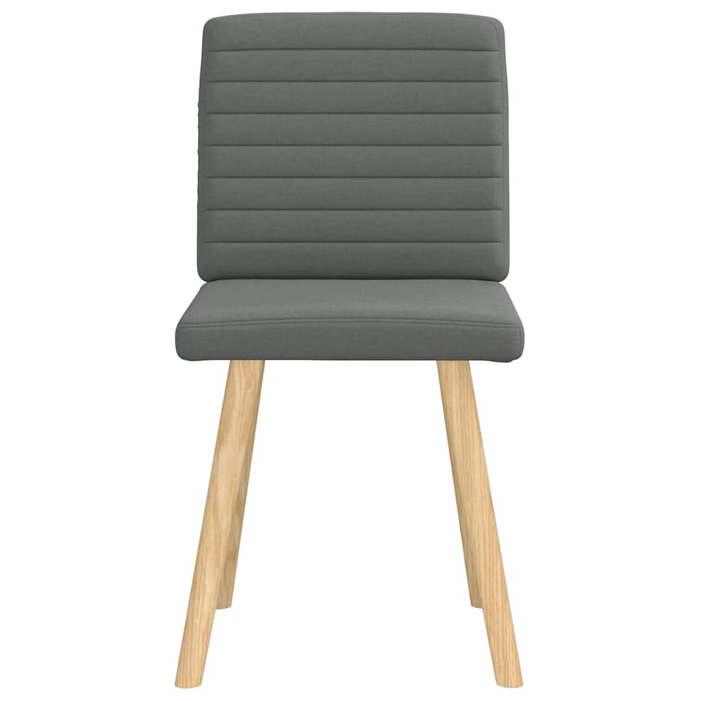 Chaises à manger lot de 2 gris foncé tissu - XIOS