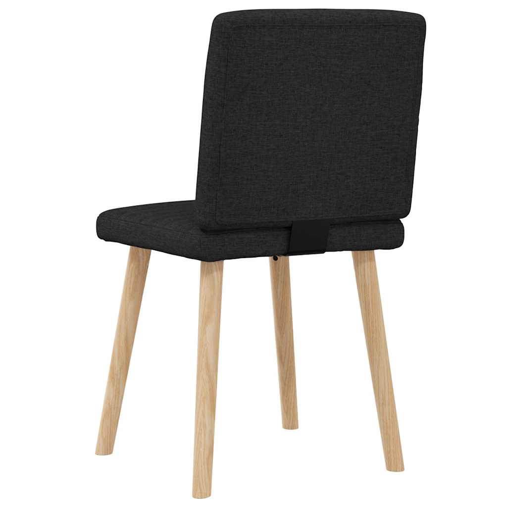 Chaises à manger lot de 2 noir tissu - XIOS