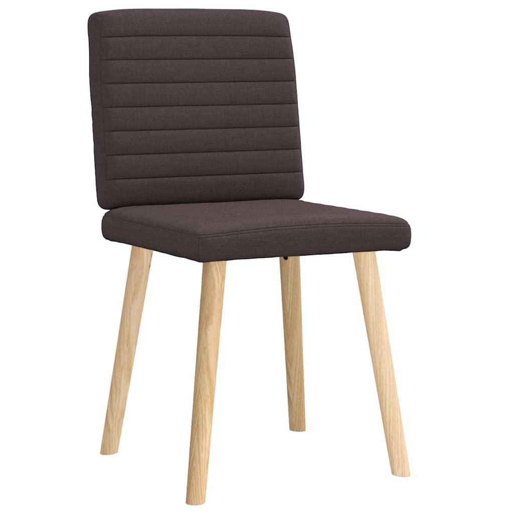 Chaises à manger lot de 2 marron foncé tissu - XIOS