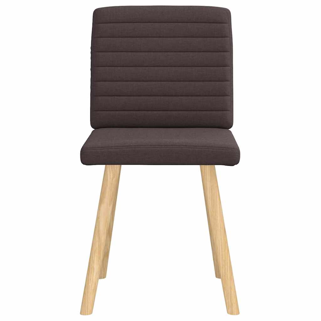 Chaises à manger lot de 2 marron foncé tissu - XIOS