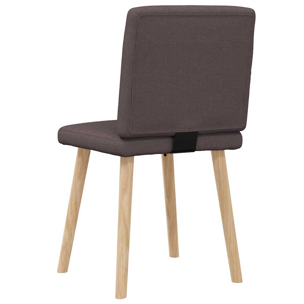 Chaises à manger lot de 2 marron foncé tissu - XIOS