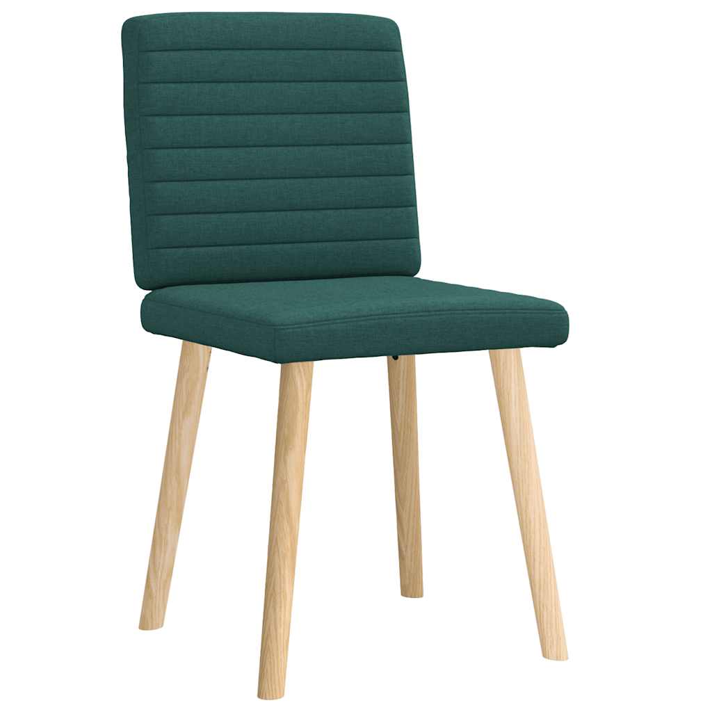 Chaises à manger lot de 2 vert foncé tissu
