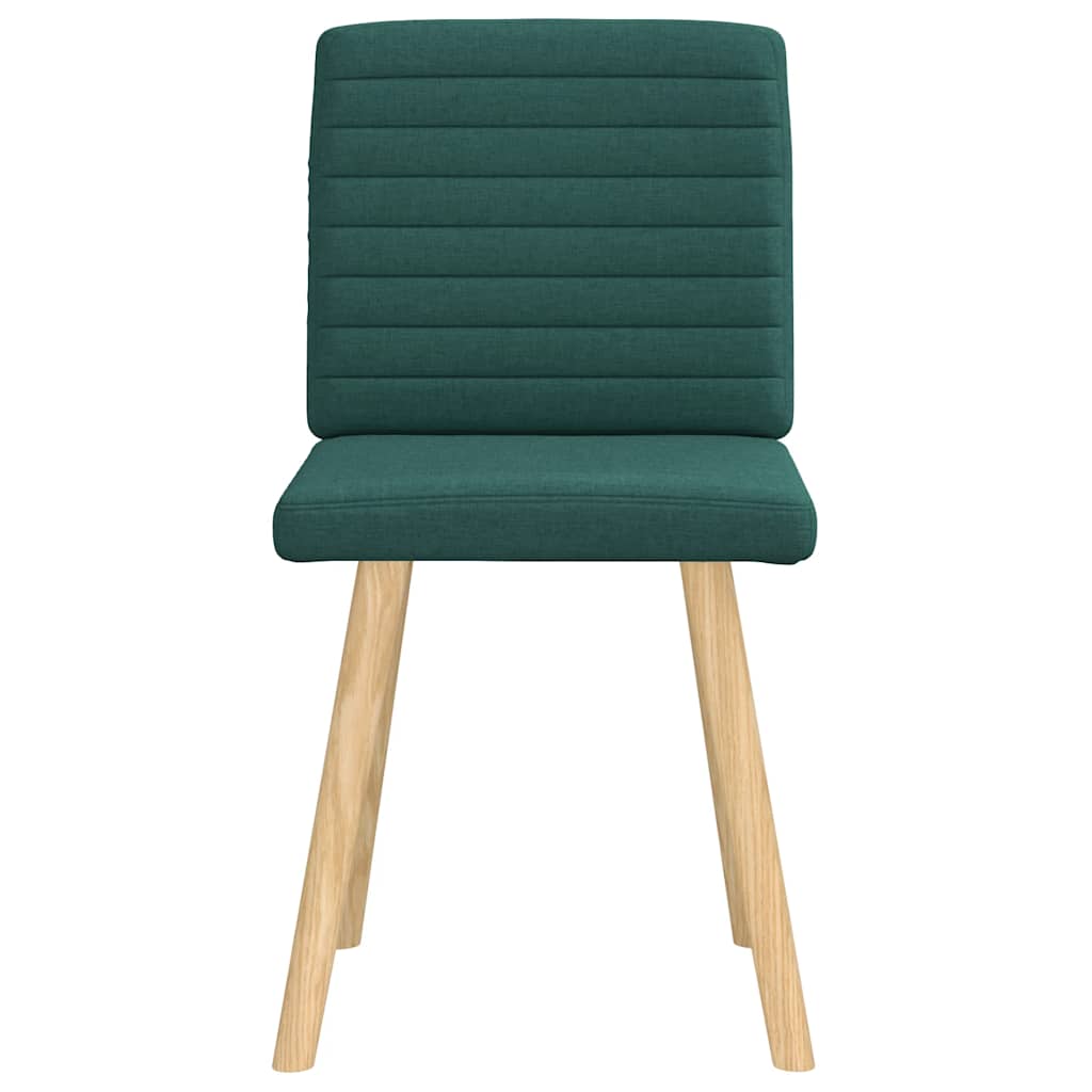 Chaises à manger lot de 2 vert foncé tissu