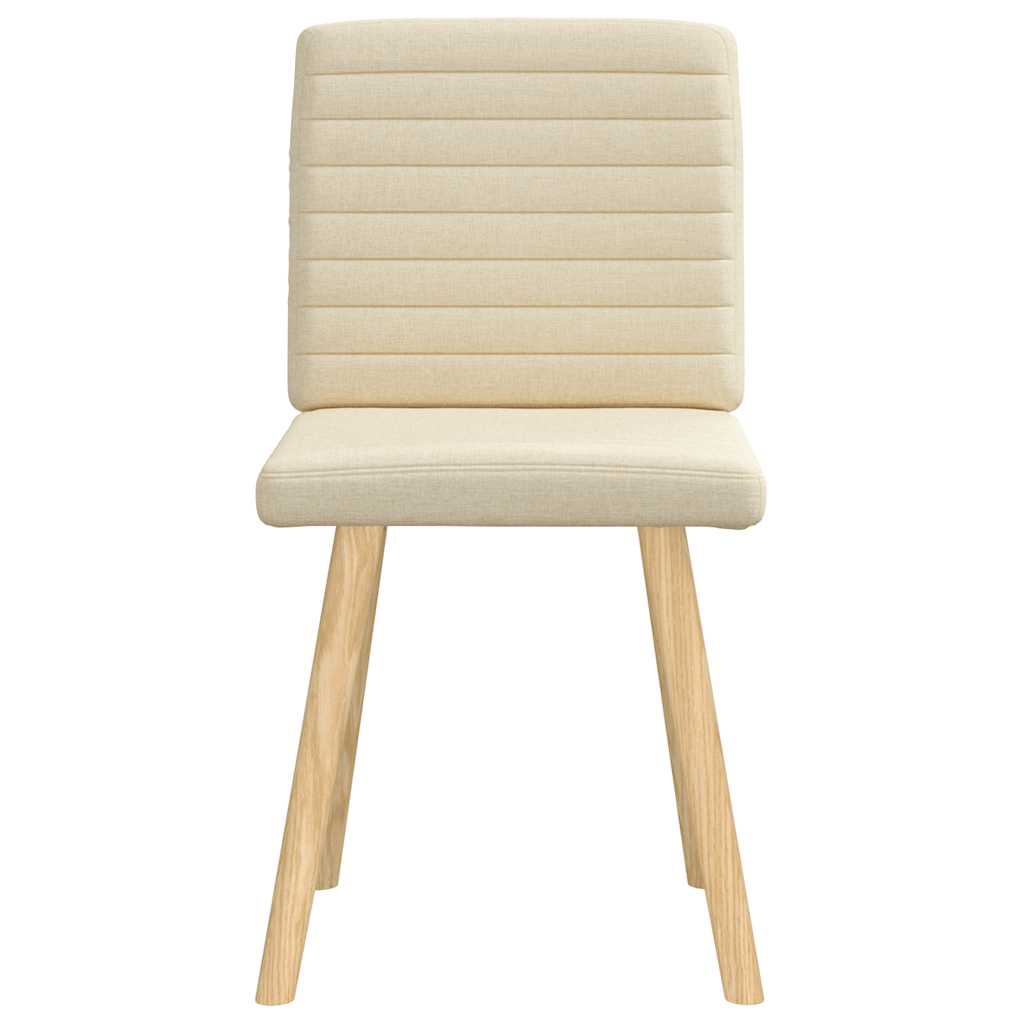 Chaises à manger lot de 2 crème tissu - XIOS