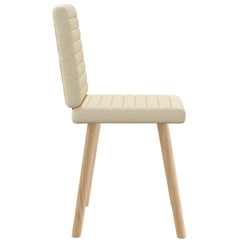 Chaises à manger lot de 2 crème tissu - XIOS