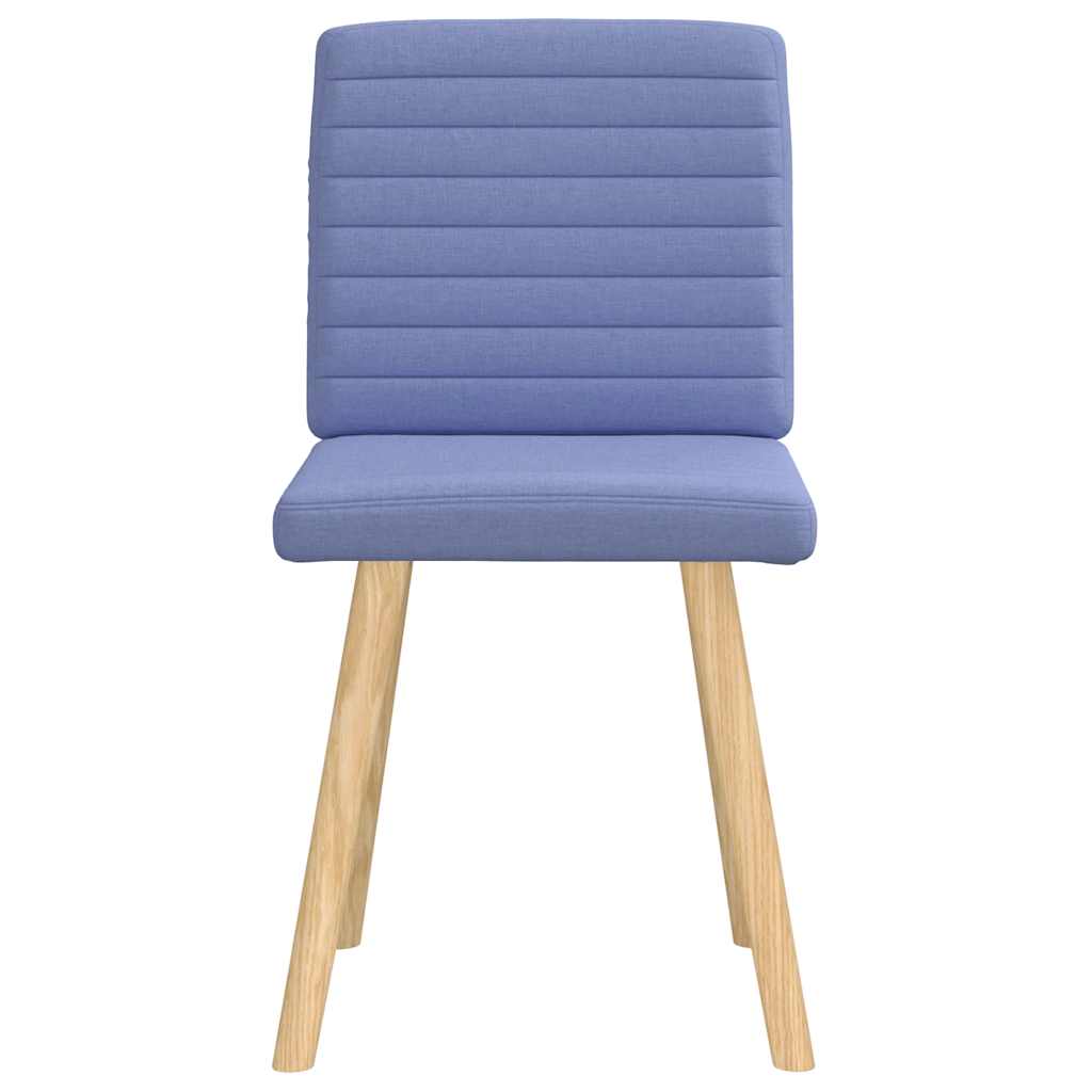 Chaises à manger lot de 2 bleu jean tissu