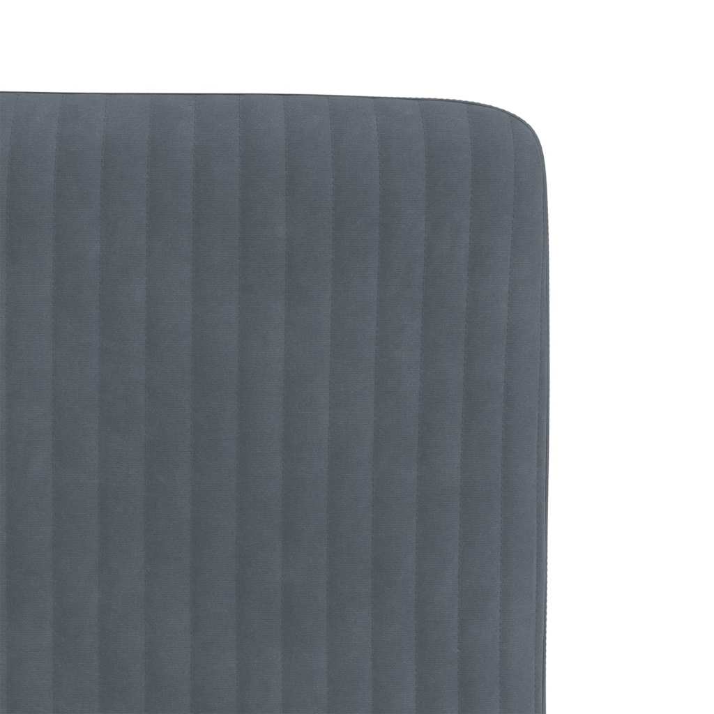 Chaises à manger lot de 2 Gris foncé Velours - XIOS