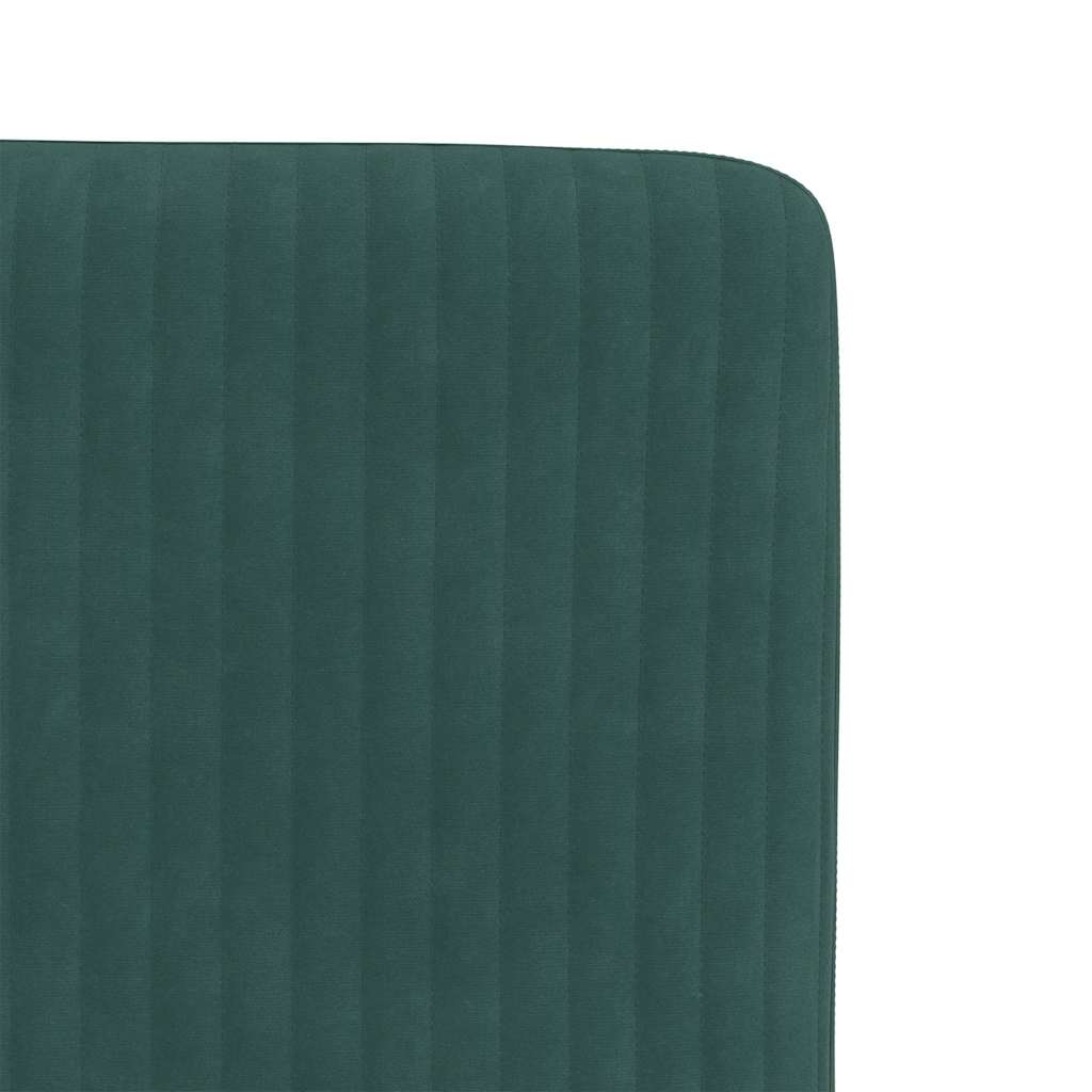Chaises à manger lot de 2 Vert foncé Velours - XIOS