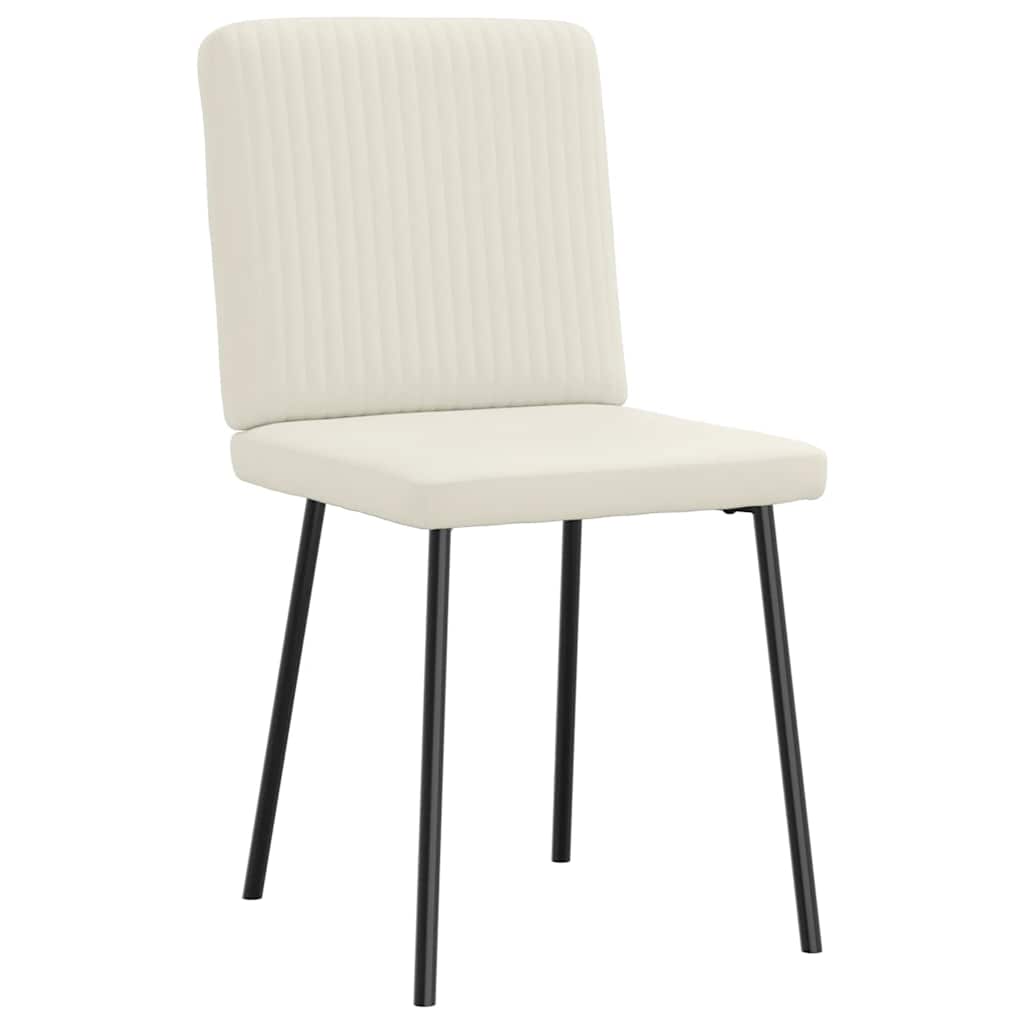 Chaises à manger lot de 2 Crème Velours - XIOS