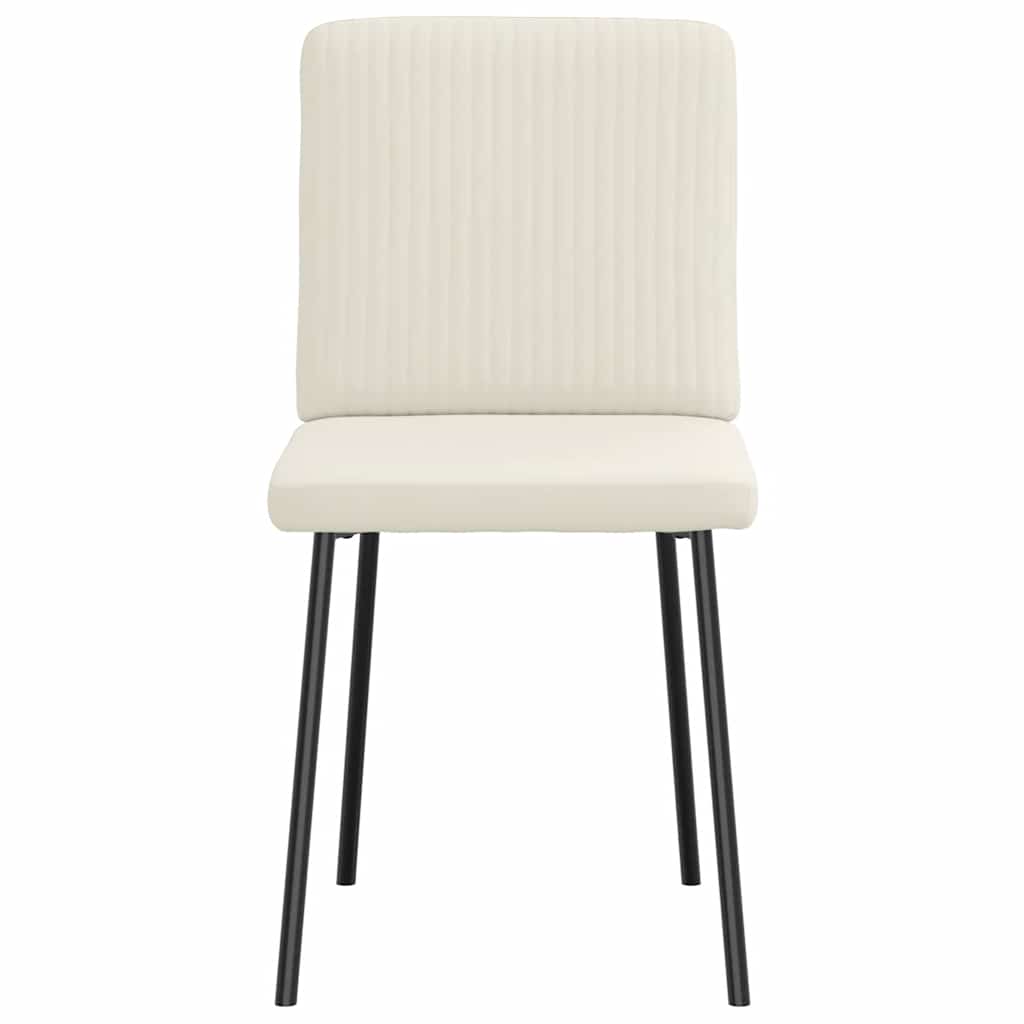 Chaises à manger lot de 2 Crème Velours - XIOS