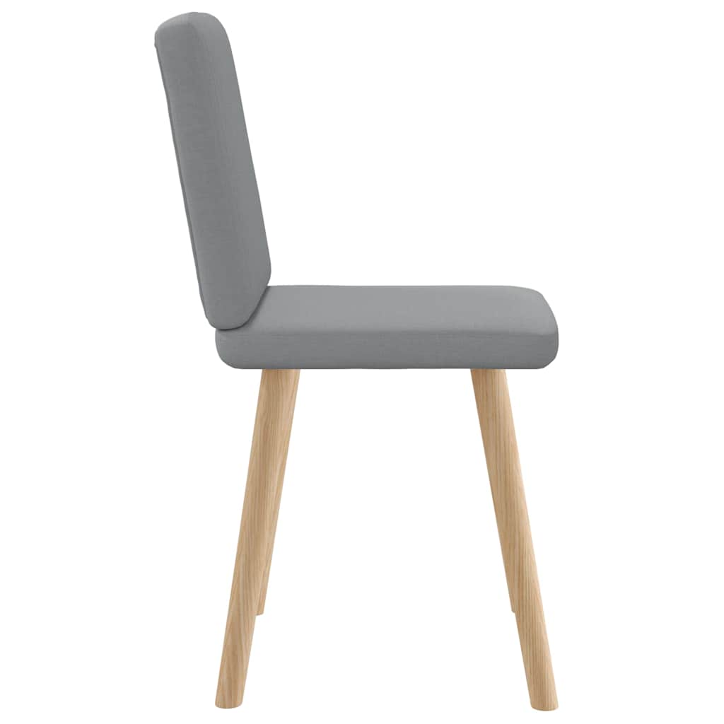 Chaises à manger lot de 2 gris clair tissu