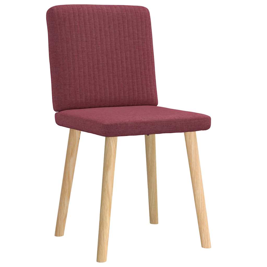 Chaises à manger lot de 2 rouge bordeaux tissu - XIOS