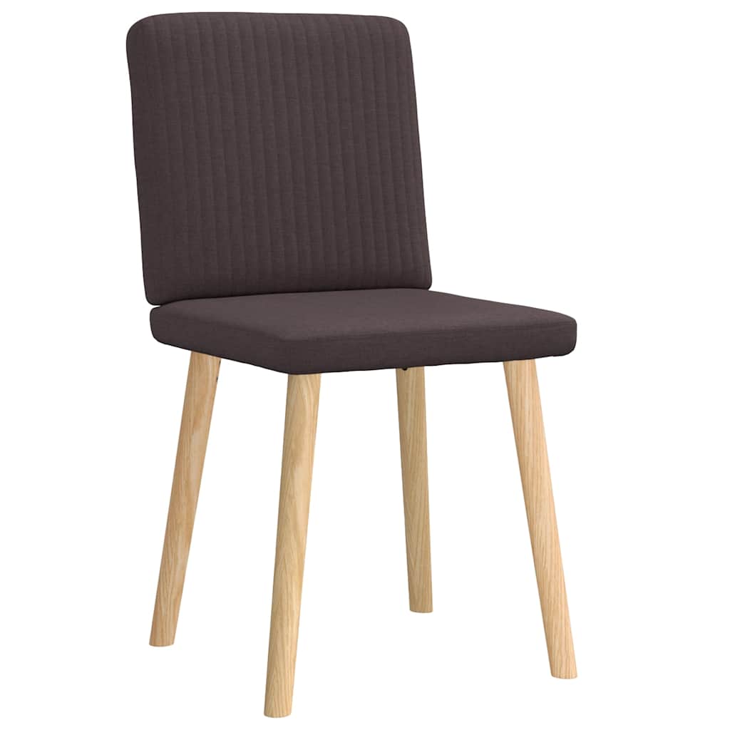 Chaises à manger lot de 2 marron foncé tissu - XIOS