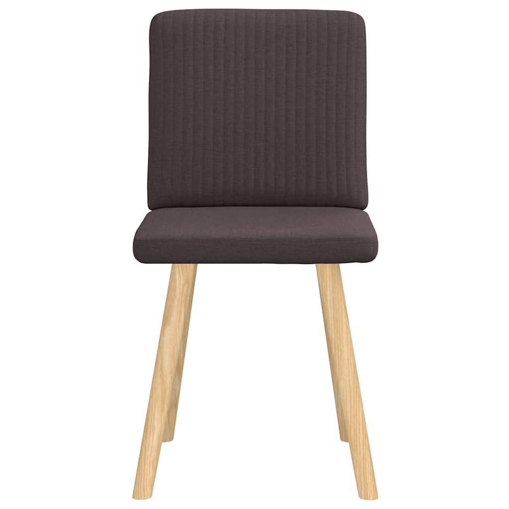Chaises à manger lot de 2 marron foncé tissu - XIOS