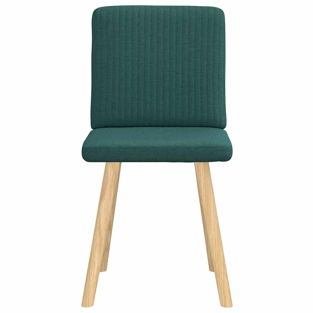Chaises à manger lot de 2 vert foncé tissu - XIOS