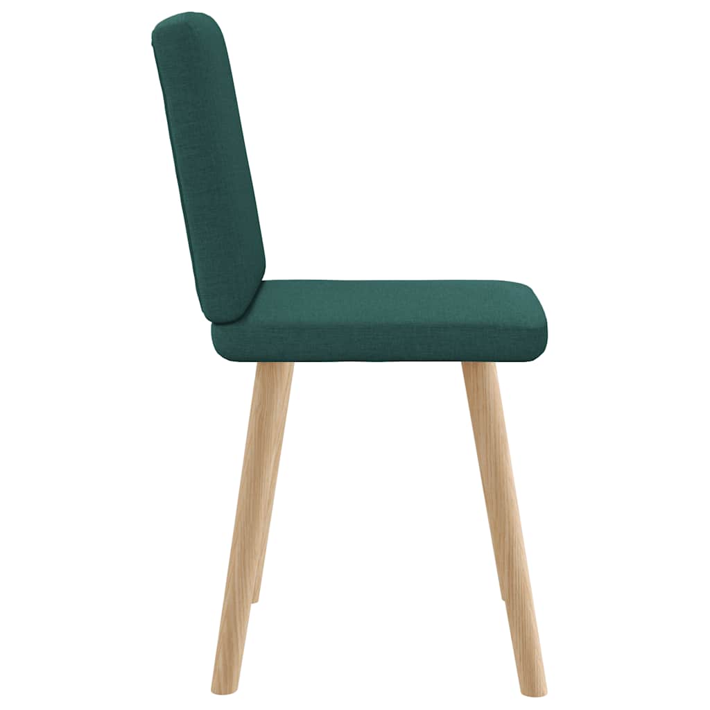 Chaises à manger lot de 2 vert foncé tissu - XIOS