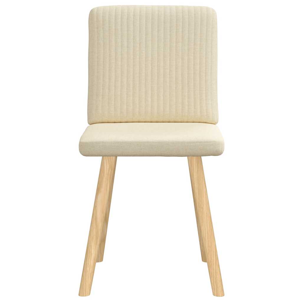 Chaises à manger lot de 2 crème tissu - XIOS
