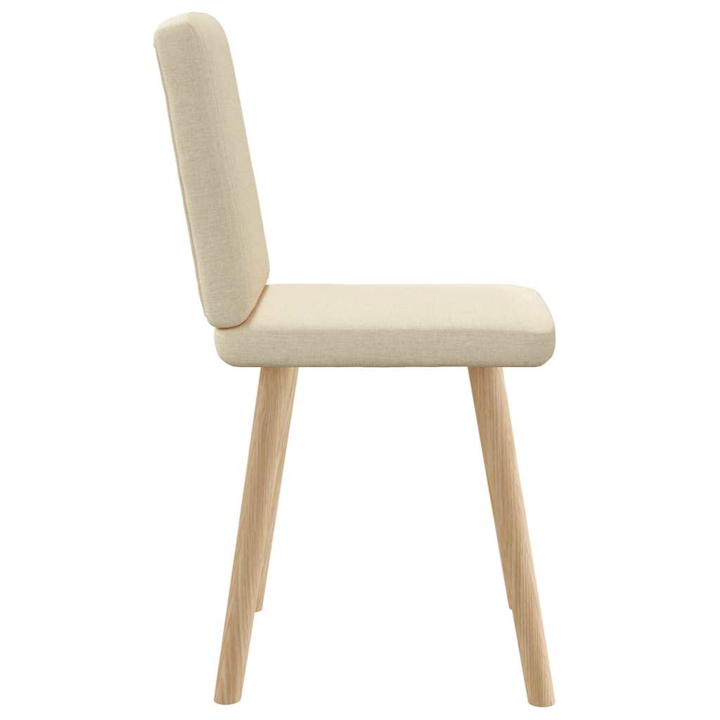 Chaises à manger lot de 2 crème tissu - XIOS