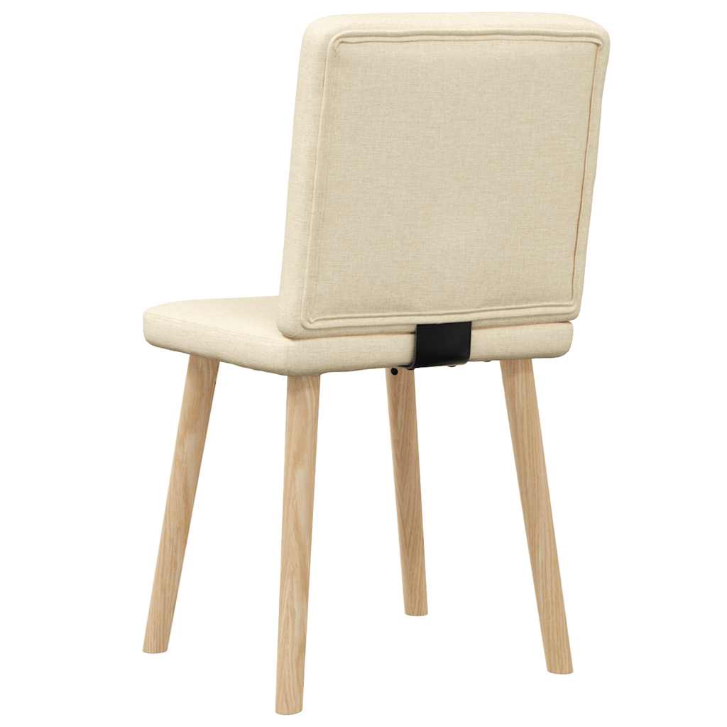 Chaises à manger lot de 2 crème tissu - XIOS