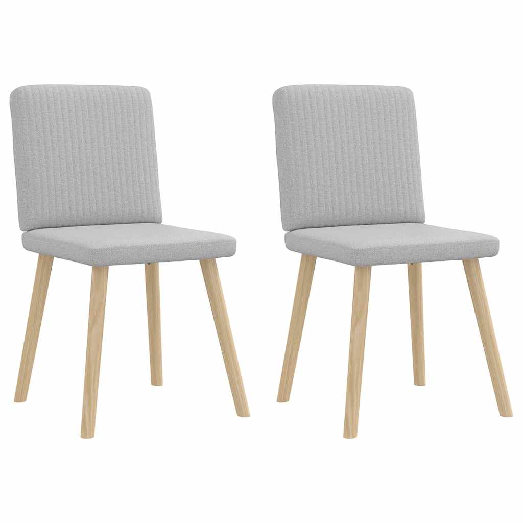 Chaises à manger lot de 2 gris nuage tissu