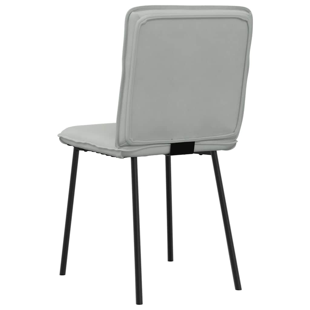Chaises à manger lot de 2 Gris clair Velours - XIOS
