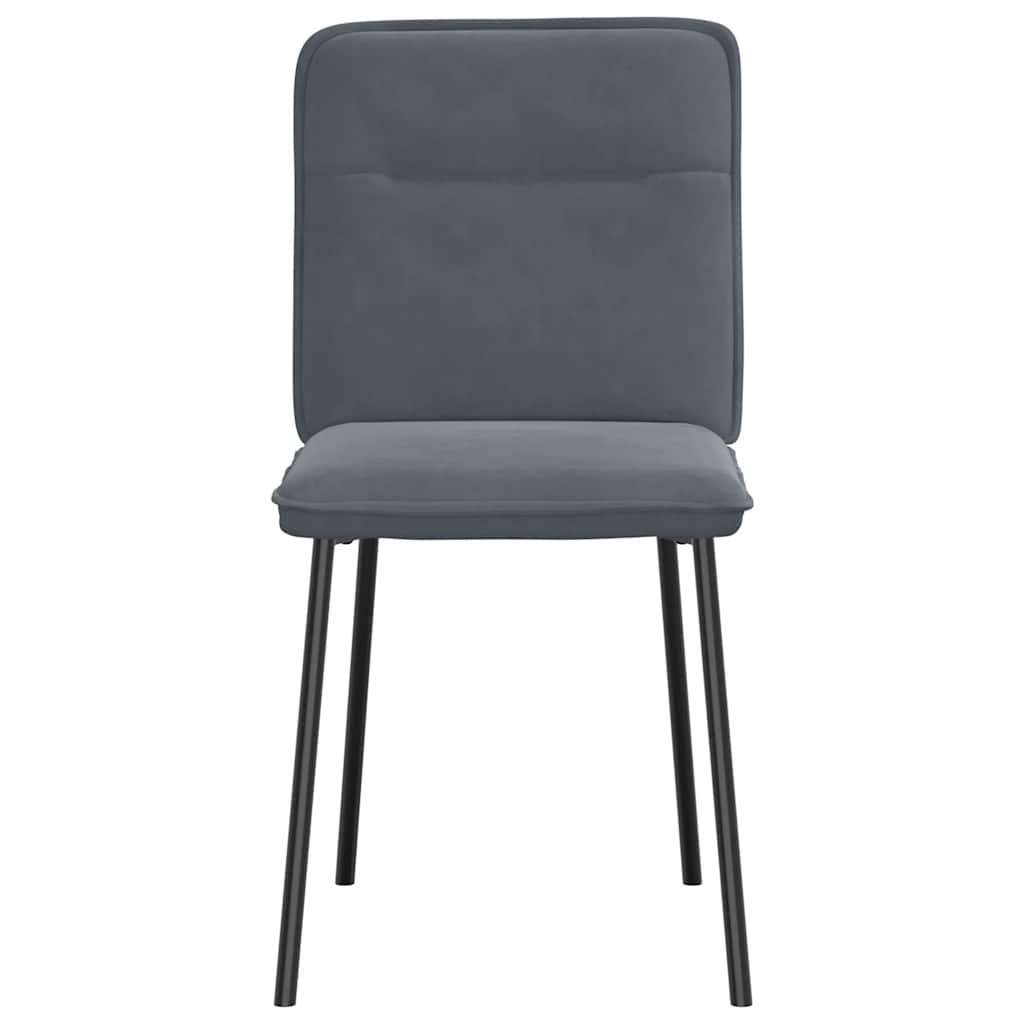 Chaises à manger lot de 2 Gris foncé Velours - XIOS