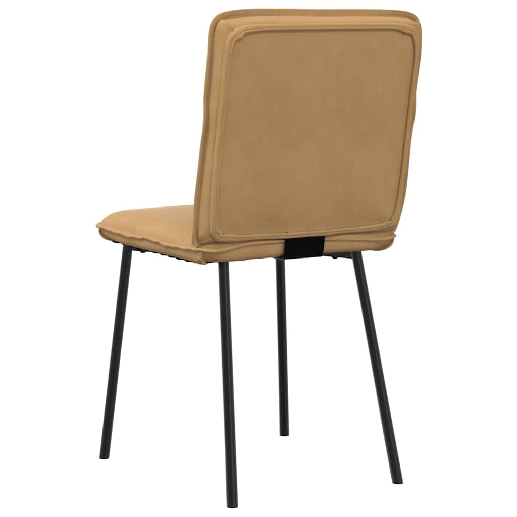 Chaises à manger lot de 2 Marron Velours - XIOS