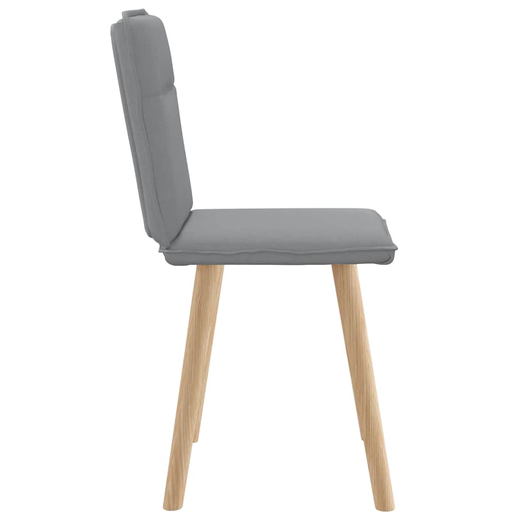 Chaises à manger lot de 2 gris clair tissu - XIOS